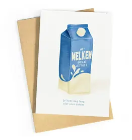 Studio Zwoane Wenskaart - Niet melken - Dubbele kaart + Envelop