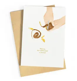 Studio Zwoane Wenskaart - Da schilt maar een jaartje! - Dubbele kaart + Envelop