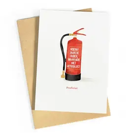 Studio Zwoane Wenskaart - Nog niet uitgeblust - Dubbele kaart + Envelop