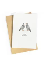 Studio Zwoane Wenskaart - Hoera geringeld! - Dubbele kaart + Envelop