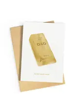 Studio Zwoane Wenskaart - Dad, Jij bent goud waard - Dubbele kaart + Envelop