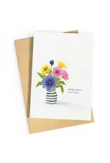 Studio Zwoane Wenskaart - Dikke merci voor alles - Dubbele kaart + Envelop