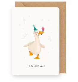 Enfant Terrible Wenskaart - Er is er eendje jarig! - Dubbele Kaart + Envelop