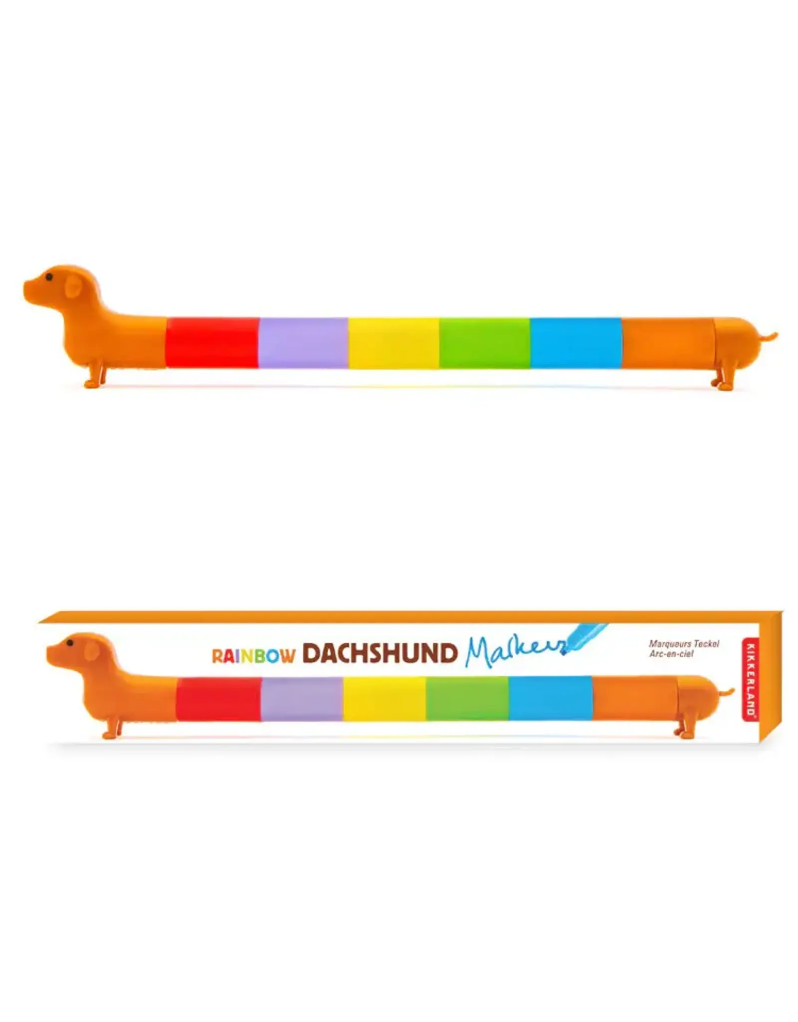 Kikkerland Regenboog Teckel, Marker