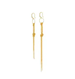 Murielle Perrotti Oorbel MP - Pompom, Multi kettings Asym - Goud