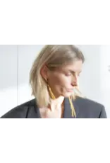 Murielle Perrotti Oorbel MP - Pompom, Multi kettings Asym - Goud