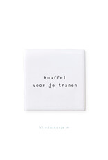 Vlinderkusjes Mini Troosttegeltje - Knuffel voor je tranen - 5,5 x 5,5 cm