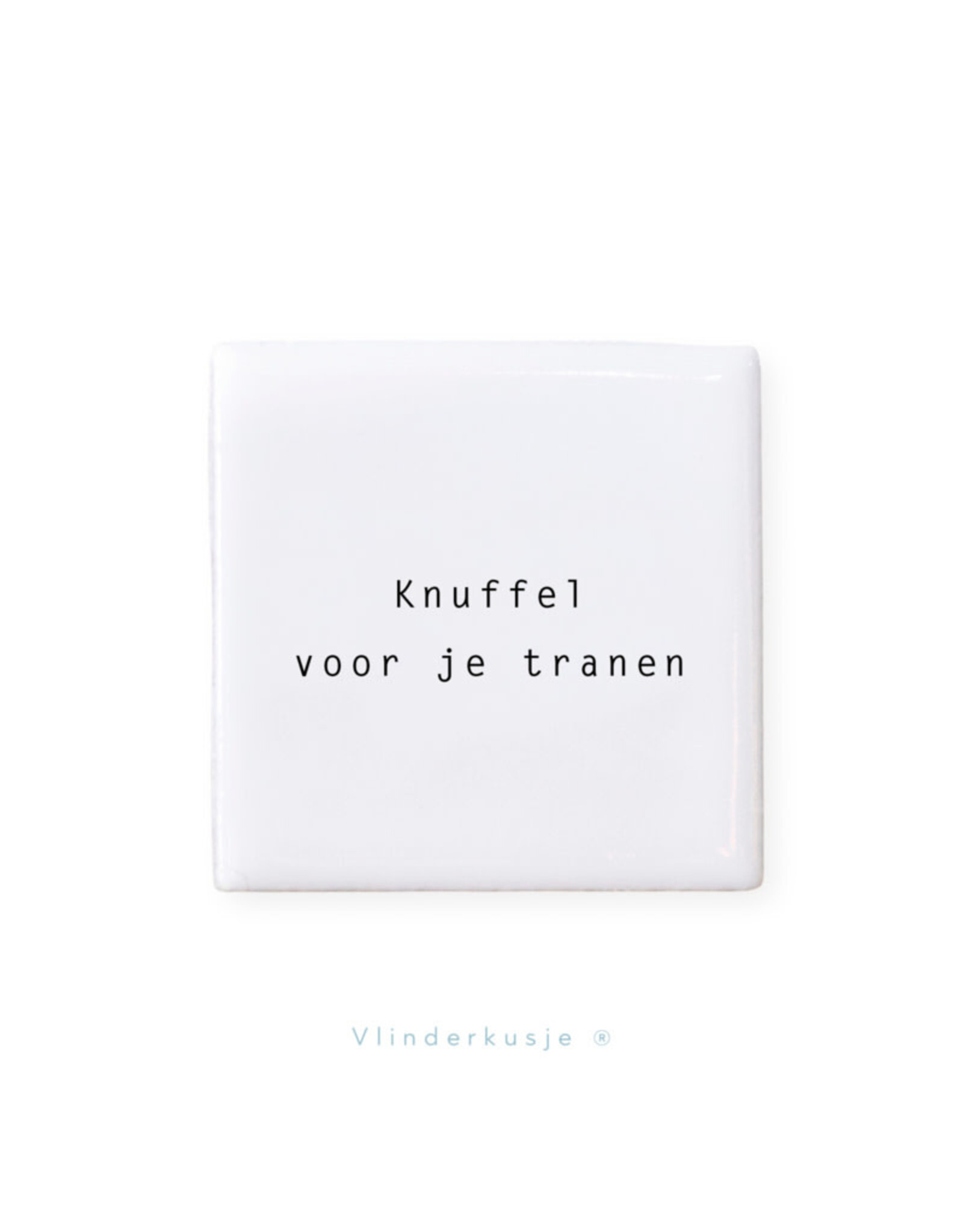 Vlinderkusjes Mini Troosttegeltje - Knuffel voor je tranen - 5,5 x 5,5 cm