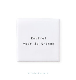 Vlinderkusjes Mini Troosttegeltje - Knuffel voor je tranen - 5,5 x 5,5 cm