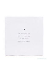 Vlinderkusjes Troosttegel - Ik verweef je - 13 x 13