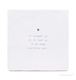 Vlinderkusjes Troosttegel - Ik verweef je - 13 x 13