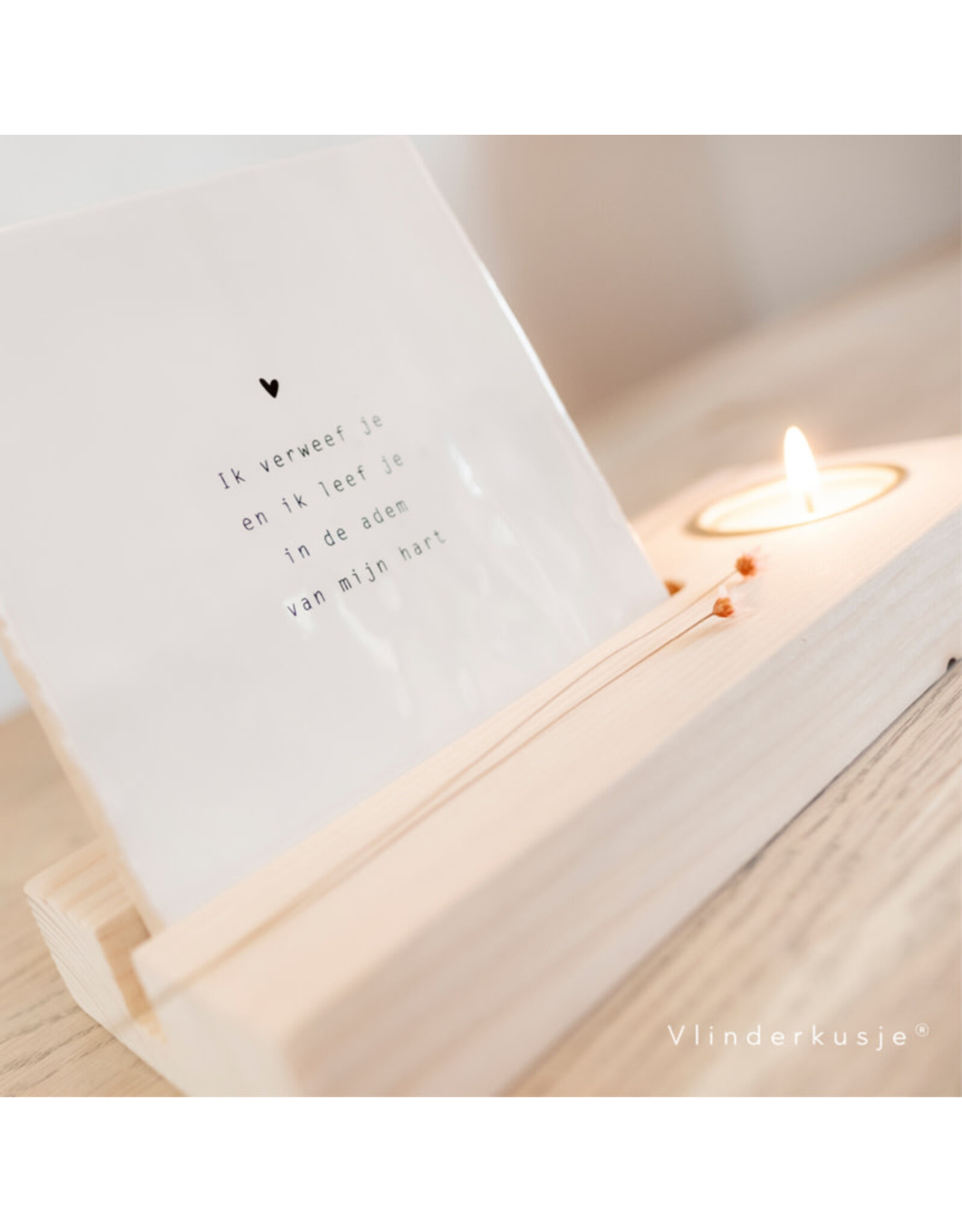 Vlinderkusjes Troosttegel - Ik verweef je - 13 x 13