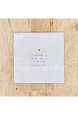 Vlinderkusjes Troosttegel - Ik verweef je - 13 x 13