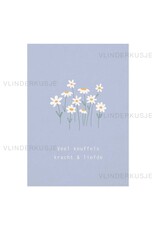 Vlinderkusjes Wenskaart - Veel knuffels kracht en liefde - Postkaart + Envelop