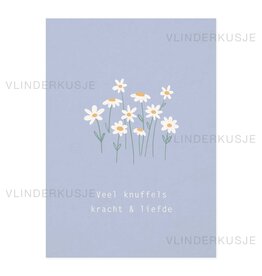 Vlinderkusjes Wenskaart - Veel knuffels kracht en liefde - Postkaart + Envelop