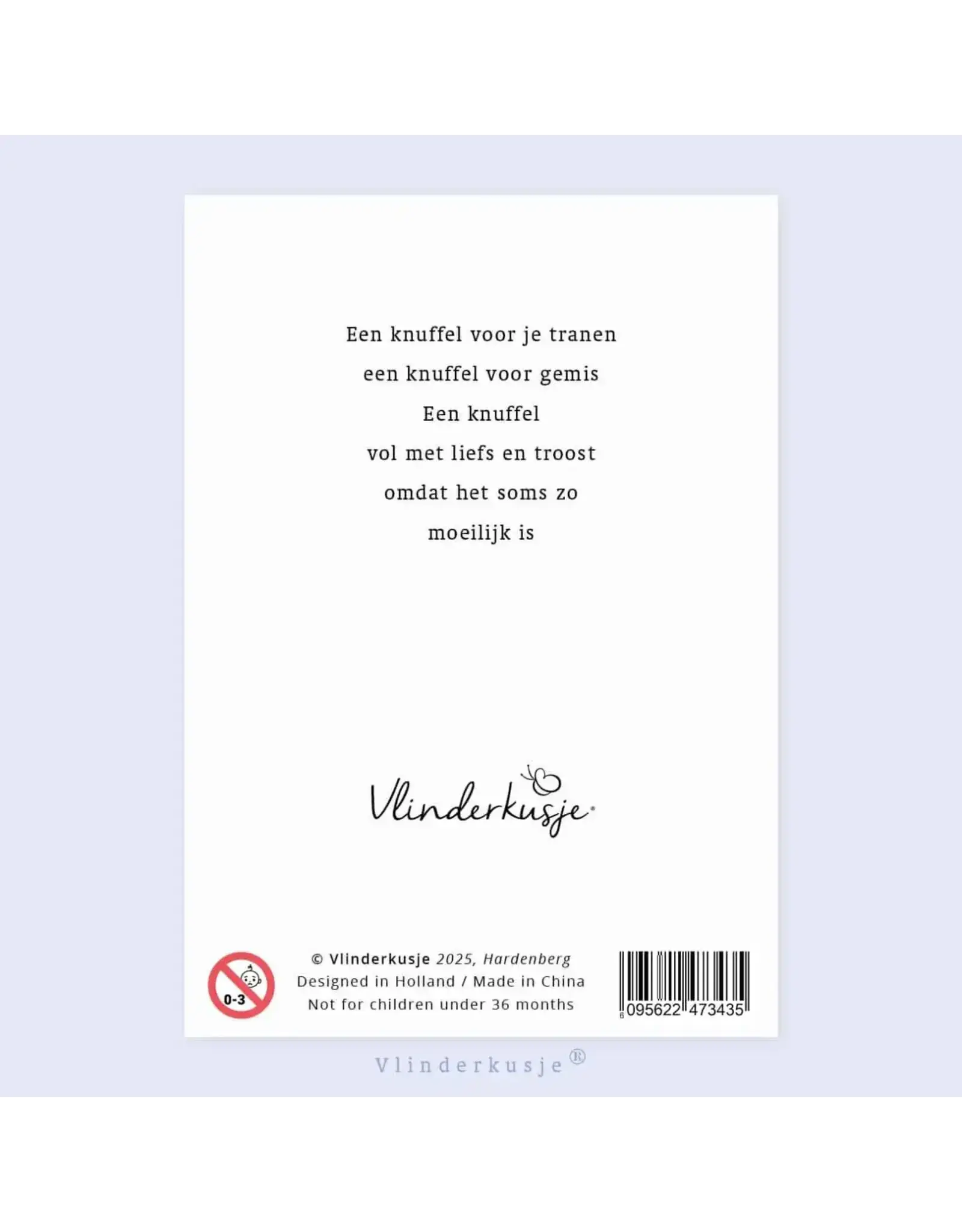 Vlinderkusjes Pin 'Knuffel voor je tranen'