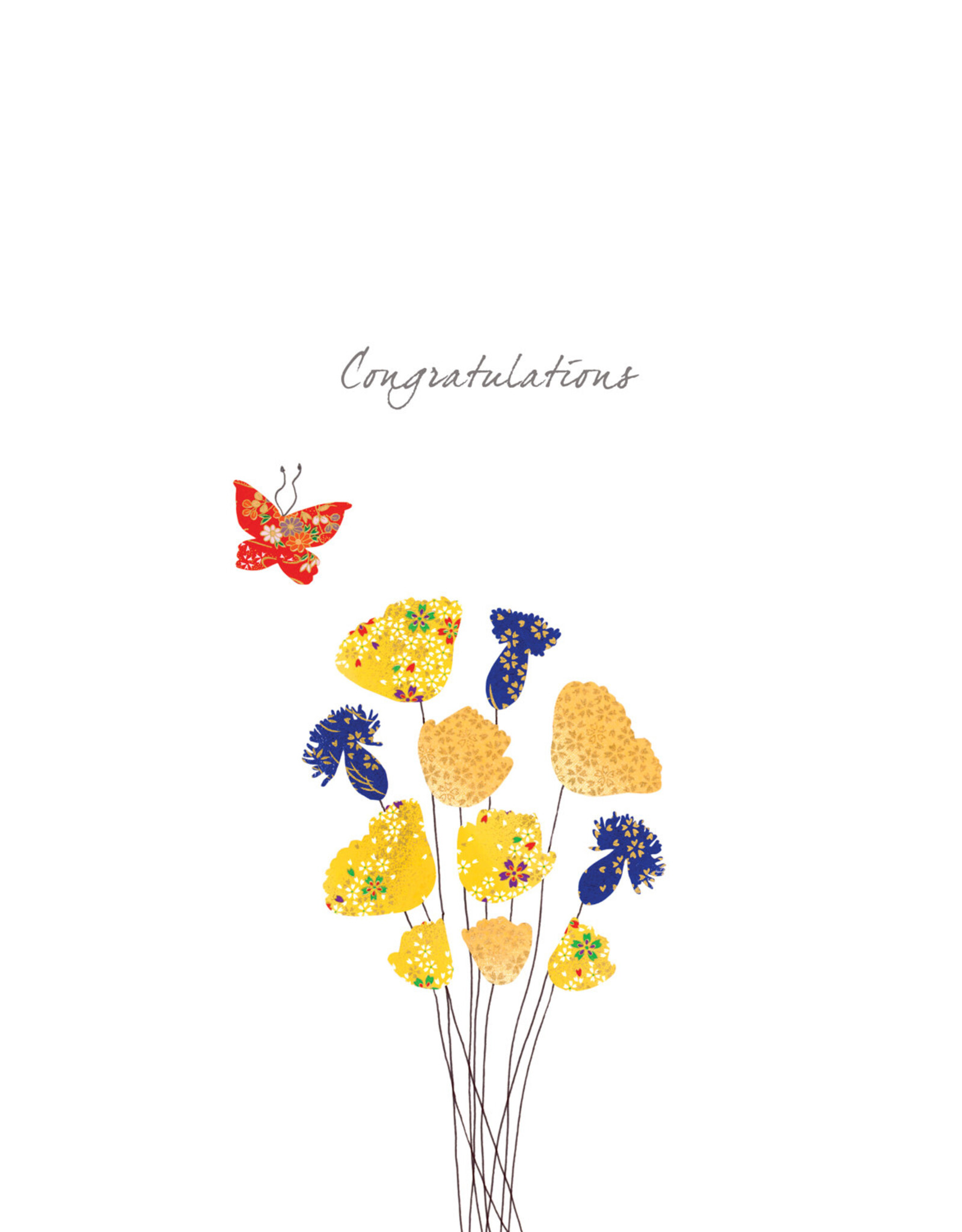 Eloise Hall Wenskaart - Congratulations Flowers  - Dubbele Kaart + Envelop