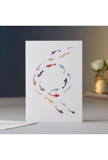 Eloise Hall Wenskaart - Koi carp circle  - Dubbele Kaart + Envelop