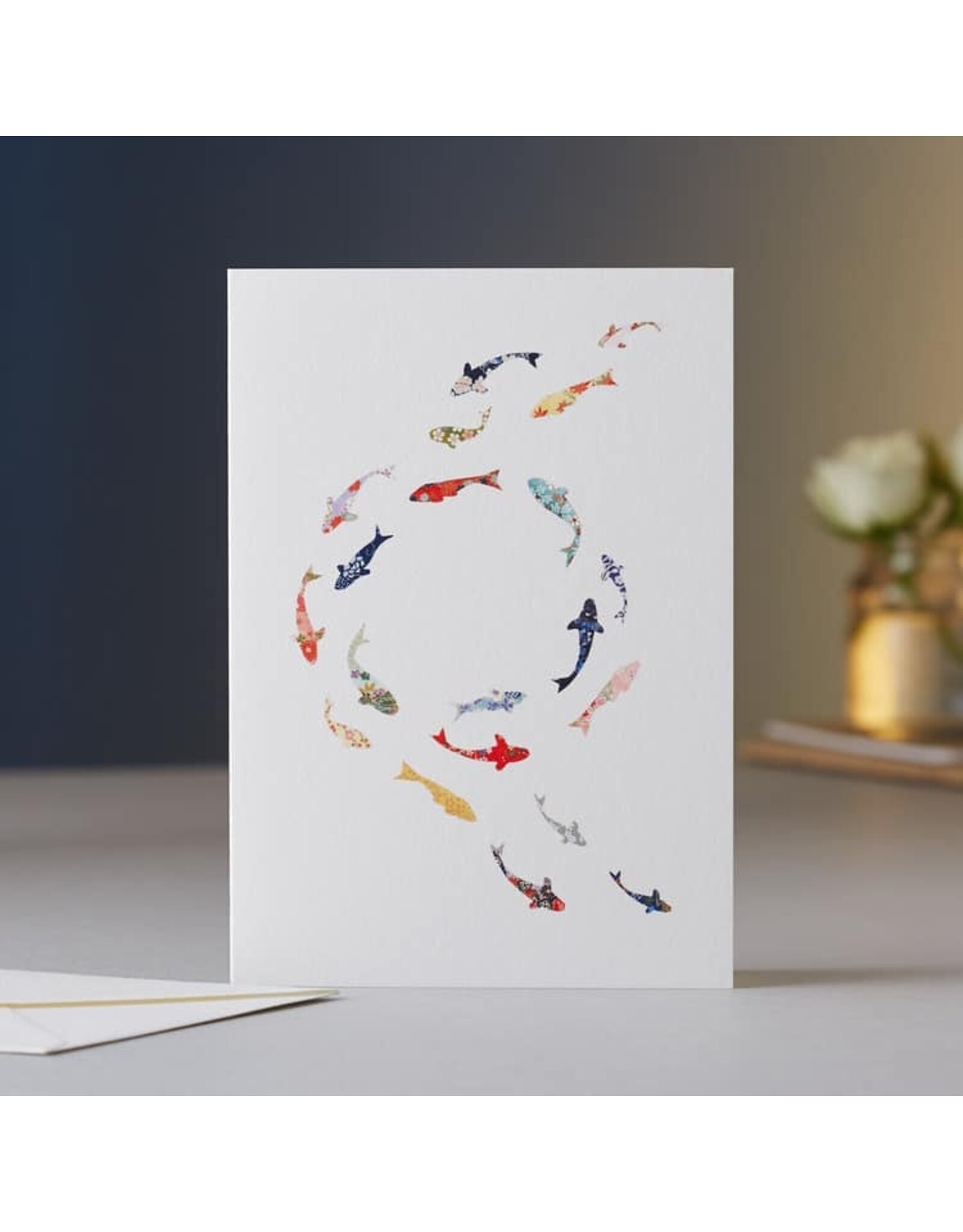 Eloise Hall Wenskaart - Koi carp circle  - Dubbele Kaart + Envelop