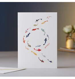 Eloise Hall Wenskaart - Koi carp circle  - Dubbele Kaart + Envelop