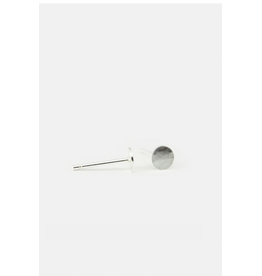 Studio MHL Oorbel MHL - Gehamerd Schijfje - 4mm - Zilver925
