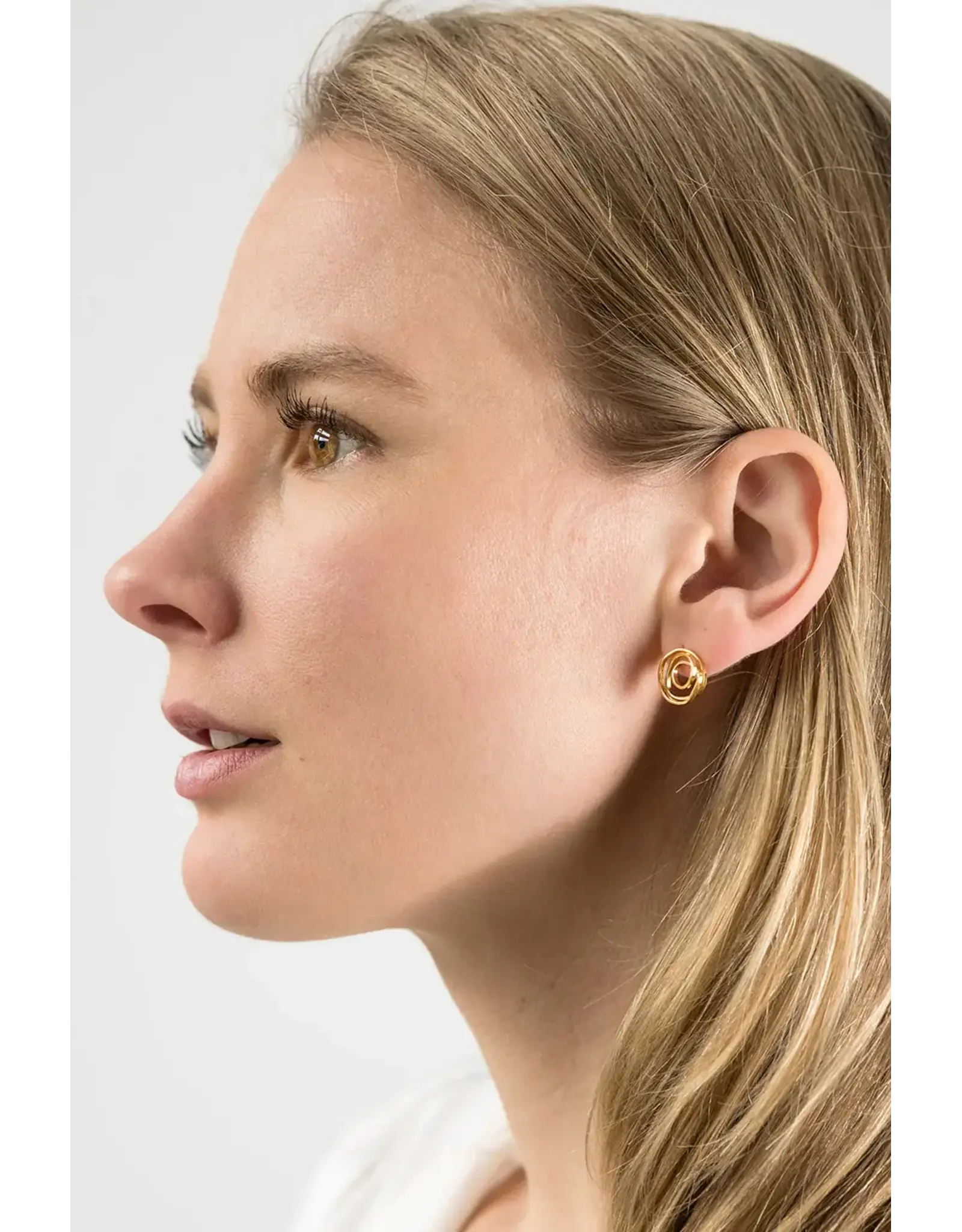 Studio MHL Oorbel MHL - Soft Scribble - Goud (Verguld 18K)