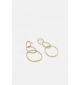 Studio MHL Oorbel MHL - Falling Hoops - Goud (Verguld 18K)