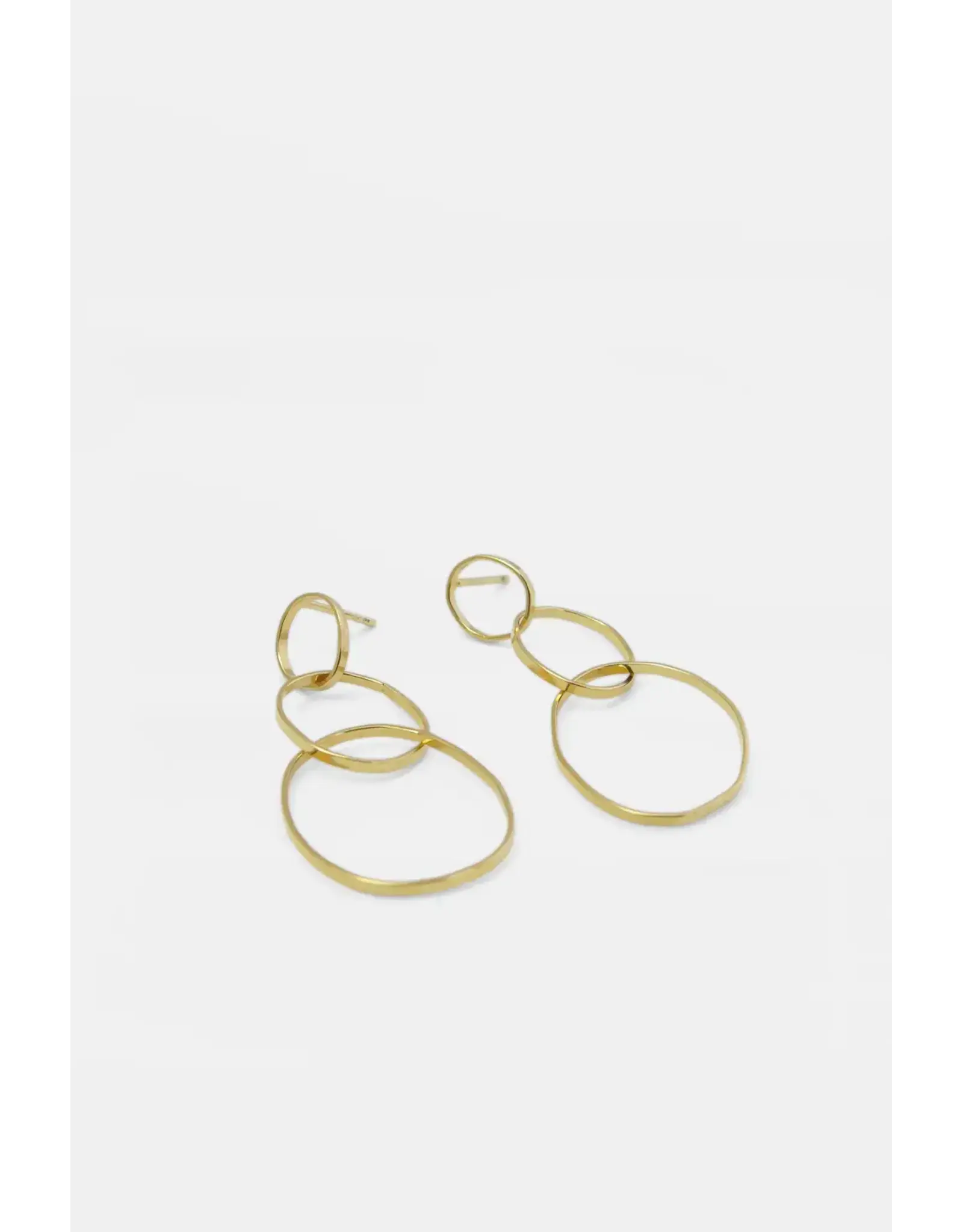 Studio MHL Oorbel MHL - Falling Hoops - Goud (Verguld 18K)