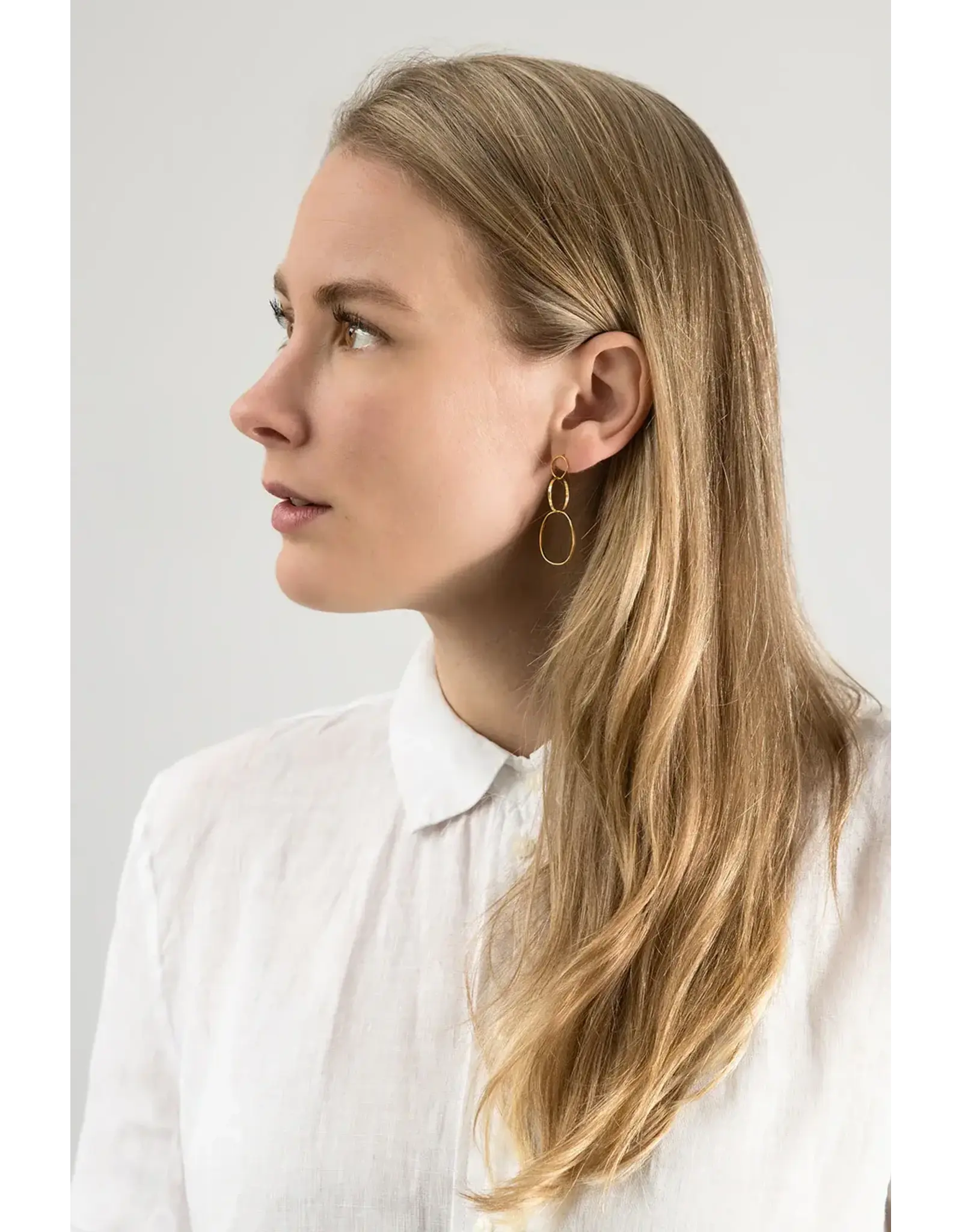 Studio MHL Oorbel MHL - Falling Hoops - Zilver 925