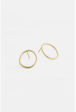 Studio MHL Oorbel MHL - Ovaal van draad, S - Goud (Verguld 18K)