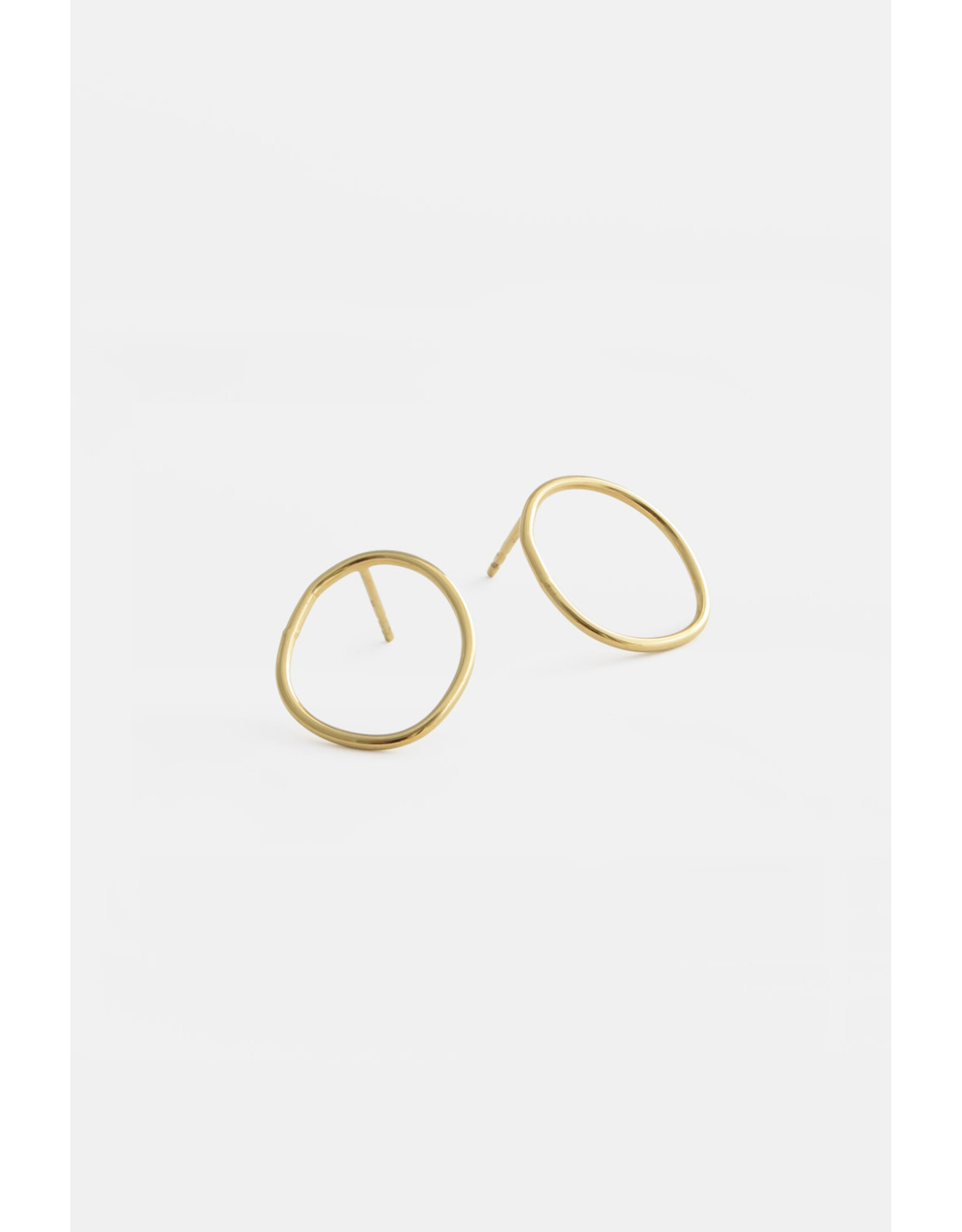 Studio MHL Oorbel MHL - Ovaal van draad, S - Goud (Verguld 18K)