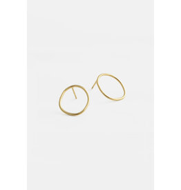 Studio MHL Oorbel MHL - Ovaal van draad, S - Goud (Verguld 18K)