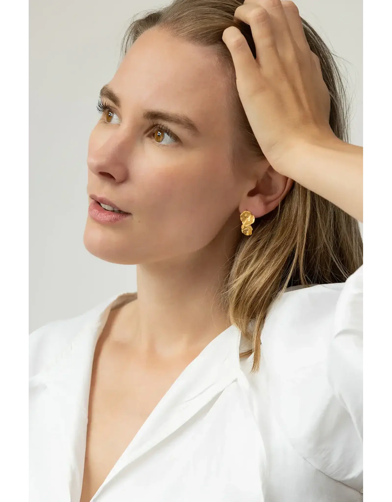 Studio MHL Oorbel MHL - Two Petals - Goud (Verguld 18K)