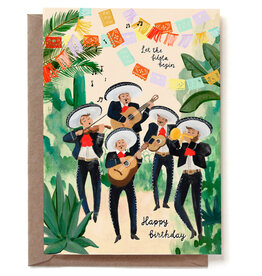 Reddish Design Wenskaart - Let the fiesta begin - Dubbele kaart + Envelop