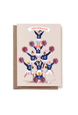 Reddish Design Wenskaart - Graduation Cheerleaders - Dubbele kaart + Envelop