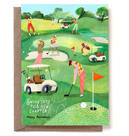 Reddish Design Wenskaart - Into this new chapter, Retirement - Dubbele kaart + Envelope