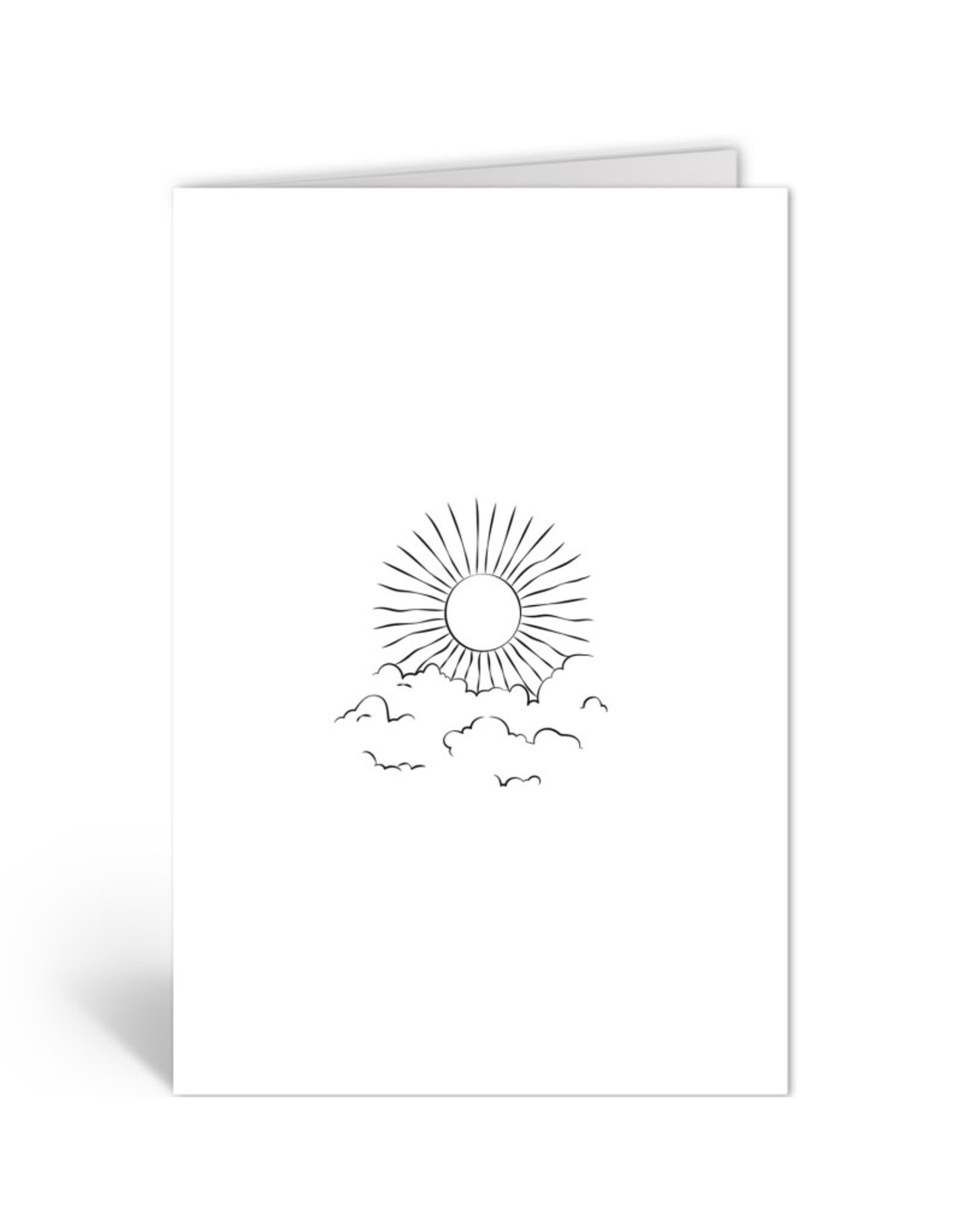 Deelneming Wenskaart - Zonnestralen - Dubbele kaart + Envelop