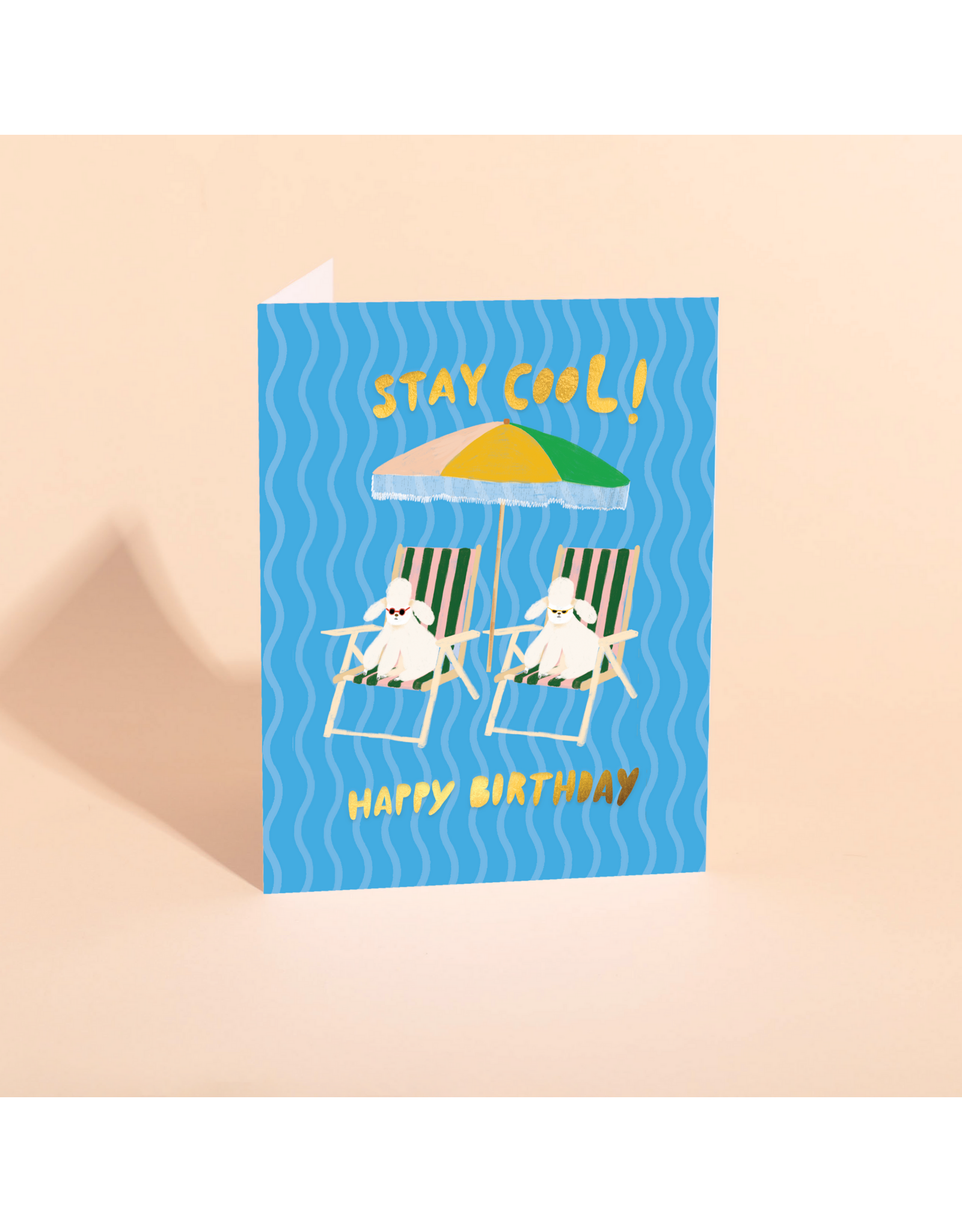 Carolyn Suzuki Goods Wenskaart - Cool Poodles - Dubbele kaart en Envelop