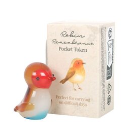 Don Estilo Doosje met Glazen Roodborstje - 6x3x4cm