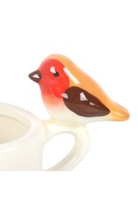 Don Estilo Theelichtje met Roodborstje - 6x9x5,5cm