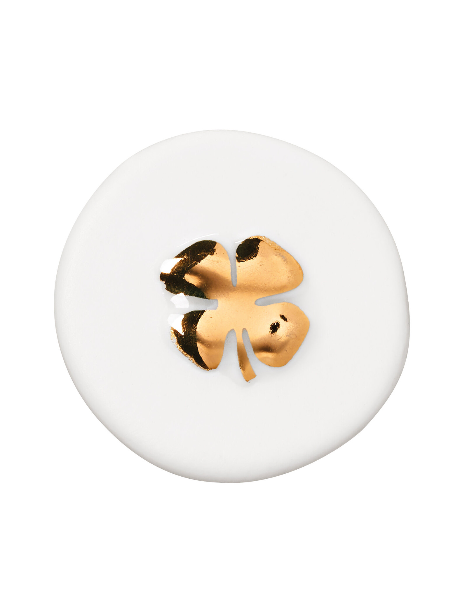 Raeder Geluksmunt - Klavertjevier Goud-  Ø 3,5 cm