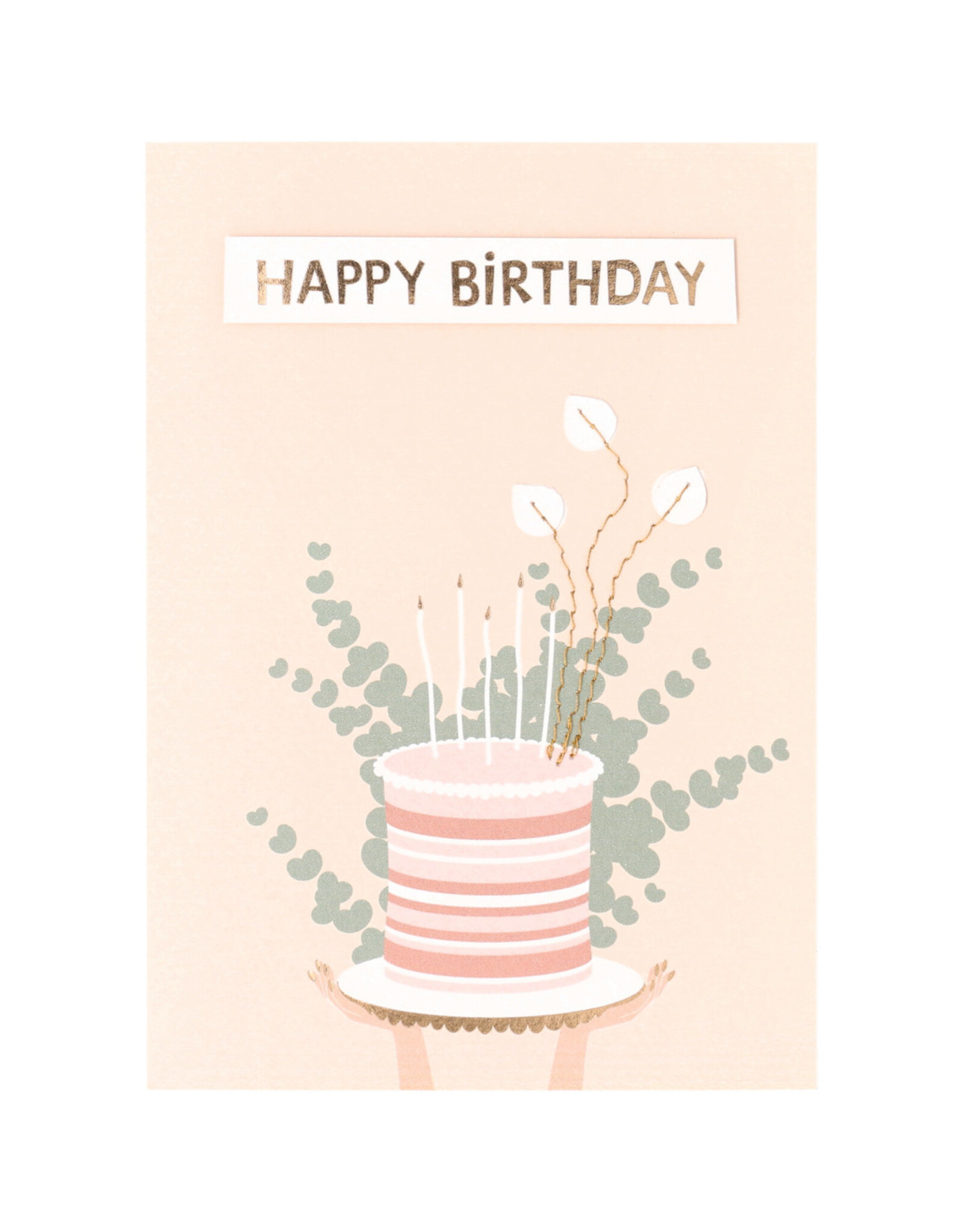Raeder Wenskaart - Taart, Happy Birthday - Dubbele kaart + Envelop