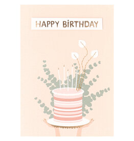 Raeder Wenskaart - Taart, Happy Birthday - Dubbele kaart + Envelop