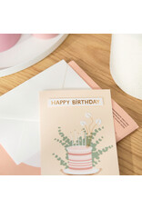 Raeder Wenskaart - Taart, Happy Birthday - Dubbele kaart + Envelop