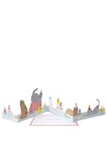 Meri Meri Wenskaart - Cat Party - Concertina + Envelop