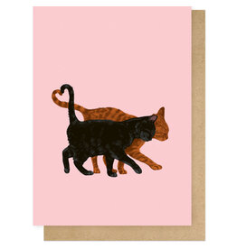East End Wenskaart - Cat Love - Dubbele kaart + Envelop