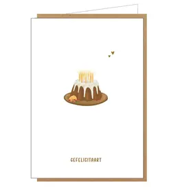 Studio Lin Wenskaart - Gefelicitaart - Dubbele kaart + Envelop