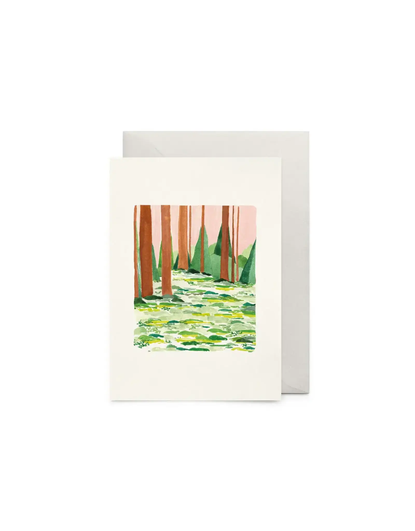 Petit Gramme Wenskaart - Trees - Dubbele kaart + Envelop