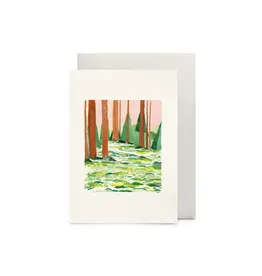 Petit Gramme Wenskaart - Trees - Dubbele kaart + Envelop