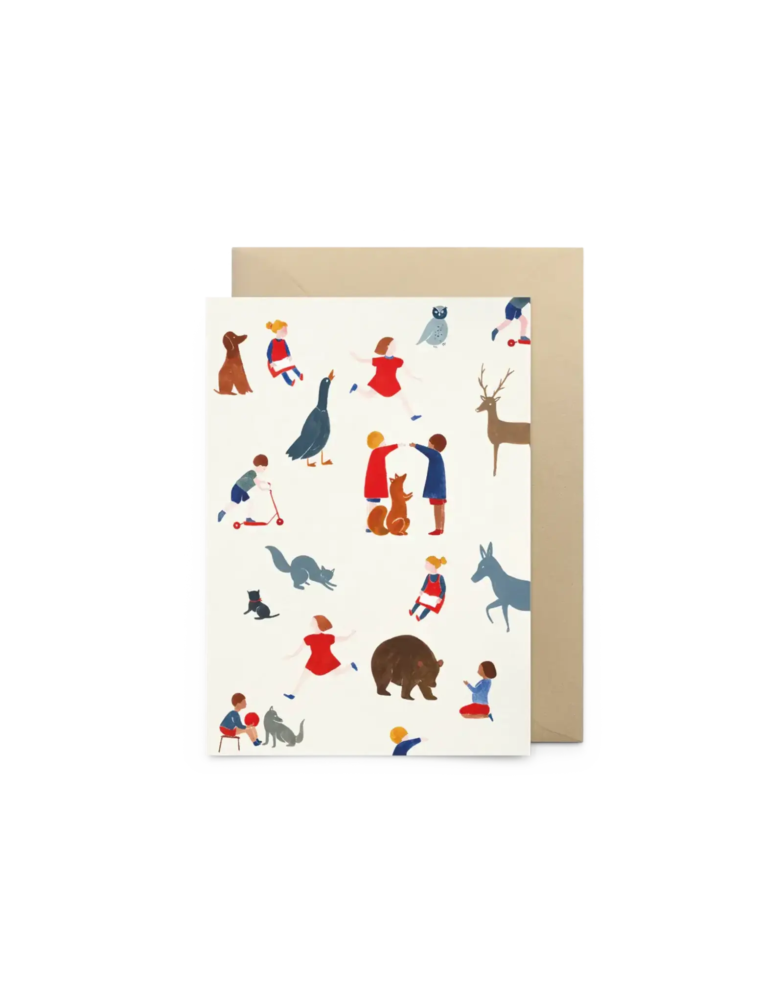 Petit Gramme Wenskaart - Récréation - Dubbele kaart + Envelop
